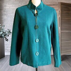 COLDWATER CREEK Teal Jacket Blazer Large